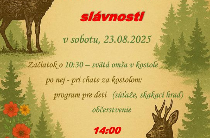 Hubertovské slávnosti 08/2025