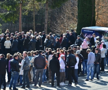 Slávnostné poklopanie základného kameňa mostu