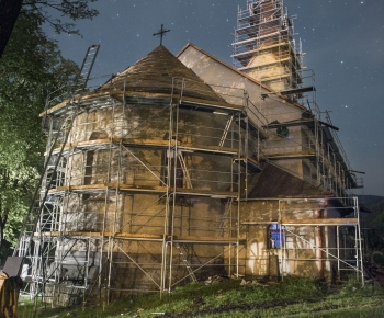 Kostol - rekonštrukcia strechy 2020 - pokračovanie